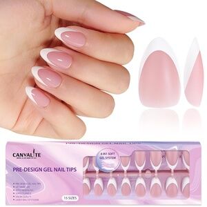 300 Pieces French Tip Gel Nail Tips